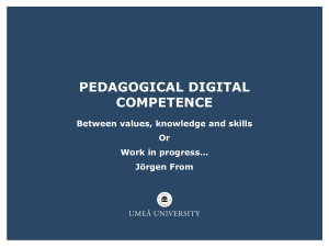 Pedagogical Digital Competence From