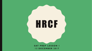 HRCF Lesson 1 SAT