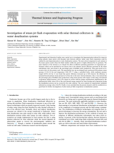 Investigation of steam jet flash