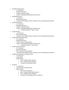 COVID VACCINE OPTIONS