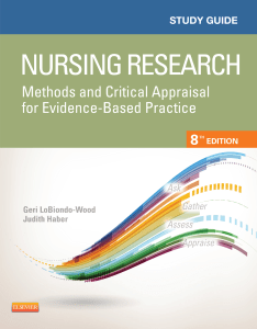 Study Guide for Nursing Research  Methods and Critical Appraisal for Evidence-Based Practice ( PDFDrive )