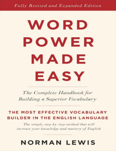Word Power Made Easy  The Complete Handbook for Building a Superior Vocabulary ( PDFDrive )