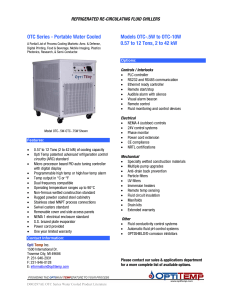 Liquid Cooled Chillers information - D003297AE OTC Series