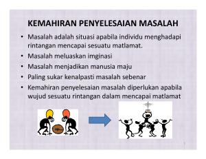 KEMAHIRAN PENYELESAIAN MASALAH