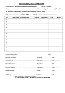 Crop Assessment Form