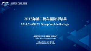 2018 C-IASI Vehicle Safety Ratings Report