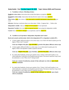 Highlighted study guide for test