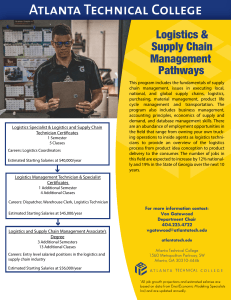 Logistics and Supply Chain Management Program Card