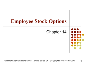 Employee Stock Options: Fundamentals & Valuation