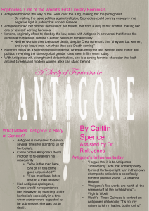 A Study of Feminism in Antigone