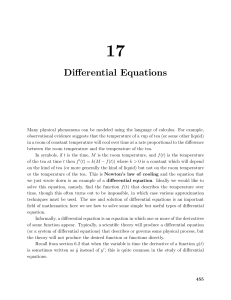 multivariable 17 Differential Equations