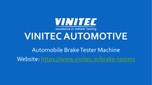 Automobile Brake Tester Machine