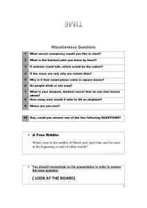 Miscellaneous Questions 2