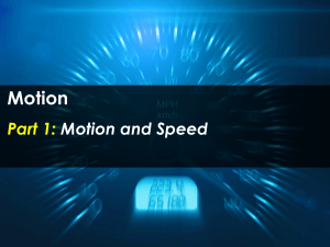 MotionSpeedVelocityAcceleration