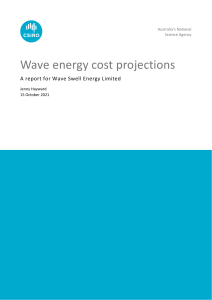 Wave Swell Energy Ltd - Technology Cost Projections - 20211016