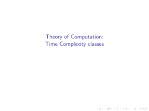Time complexity Theory of Computation