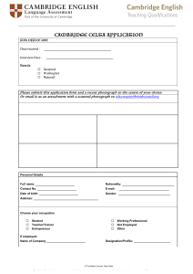 celta application form - 0