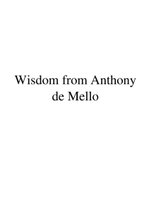 Wisdom from Anthony De Mello