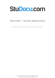 study-guide-1-summary-applied-science