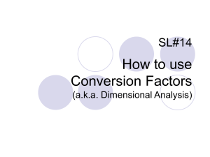 How to use conversion factors