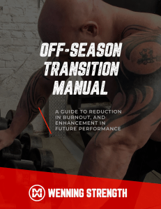 Off Season Transition Manual