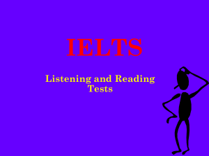 IELTS - How to prepare for listening & reading