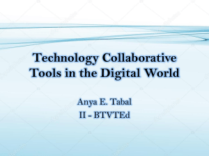 Technology Collaborative Tools in the Digital World (TTL 1) - Anya E. Tabal