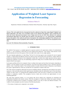 Application of Weighted Least Squares Re