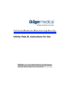 Dräger Infinity Vista XL - User manual