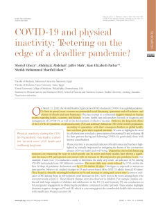 Covid-19 and physical inactivity