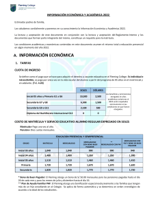 Información Económica y Académica 2022