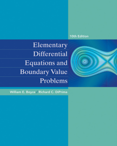 Boyce Elementary Differential Equations and Boundary Value Problems 10th c2012