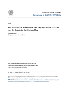 Process Practice and Principle Teaching National Security Law