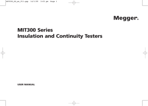 Megger-MIT300-Insulationtester-userguide