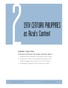 19TH+CENTURY+PHILIPPINES+AS+RIZAL'S+CONTEXT