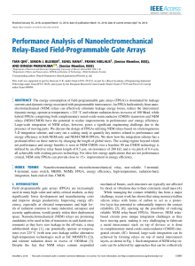 Performance Analysis of Nanoelectromechanical Relay-Based Field-Programmable Gate Arrays