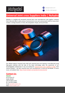 Universal Joint cross Suppliers India