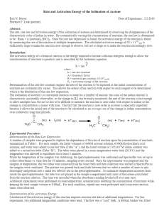 Iodination of Acetone Lab Report Example