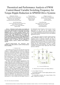 Theoretical and Performance Analysis of PWM Control-Based Variable Switching Frequency for Torque Ripple Reduction in SPMSM Drive Systems