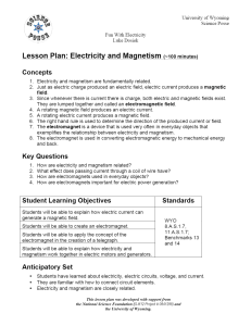 Lesson Plan  Electricity and Magnetism