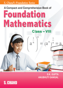 A Compact And Comprehensive Book Of IIT Foundation Mathematics VIII 8 S K Gupta Anubhuti Gangal S Chand IIT Foundation Series ( PDFDrive.com )