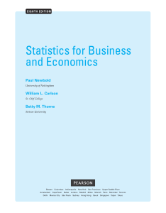 Statistics for Business and Economics 8th Ed by Newbold