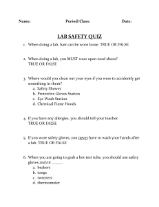 Lab Safety Quiz