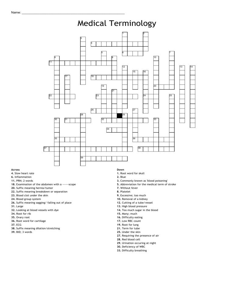 Higher In Medical Term