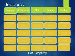 House Taken Over Test Prep - Jeopardy Study Questions