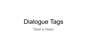 Dialogue Tags