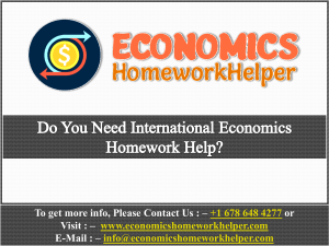 Do You Need International Economics Homework Help