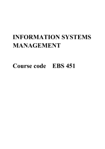 Information Systems Management BOOK