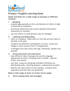 Primary 4 English Learning Goals