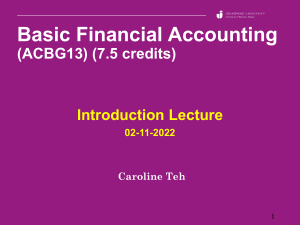 BFA - Introduction lecture - 2-11-2022